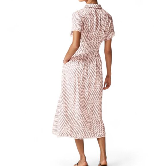 J. Crew Wren lace-trim shirt-dress in glossy twill Size 10 - Picture 3 of 11